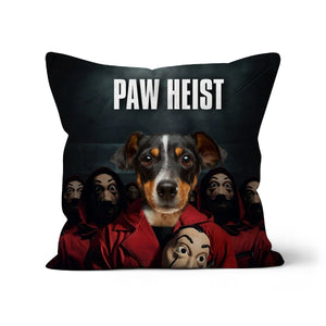 Paw Heist: Custom Pet Throw Pillow - Paw & Glory - #pet portraits# - #dog portraits# - #pet portraits uk#pawandglory, pet art pillow,pet face pillows, personalised pet pillows, pillows with dogs picture, custom pet pillows, pet print pillow