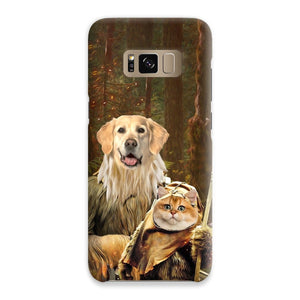 Pawbecca & Ewok (Star Wars Inspired): Custom Pet Phone Case - Paw & Glory - #pet portraits# - #dog portraits# - #pet portraits uk#pet portraits in oil, painting of my dog, custom dogs, paw prints gifts, pet portrait by, canvas pet photos, crown and paw alternative, westandwillow