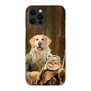 Pawbecca & Ewok (Star Wars Inspired): Custom Pet Phone Case - Paw & Glory - #pet portraits# - #dog portraits# - #pet portraits uk#painting dog portraits, dog prints on canvas, pet paintings from photos, portrait of pets, dog portraits paintings, modern pet portraits, pets portraits, Turner & Walker, Turnerandwalker
