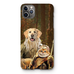 Pawbecca & Ewok (Star Wars Inspired): Custom Pet Phone Case - Paw & Glory - #pet portraits# - #dog portraits# - #pet portraits uk#pet portraits on canvas, send a picture of your dog stuffed animal, paintings of pets from photos, pet portraits, dog caricatures, turn pet photos to art, Crownandpaw