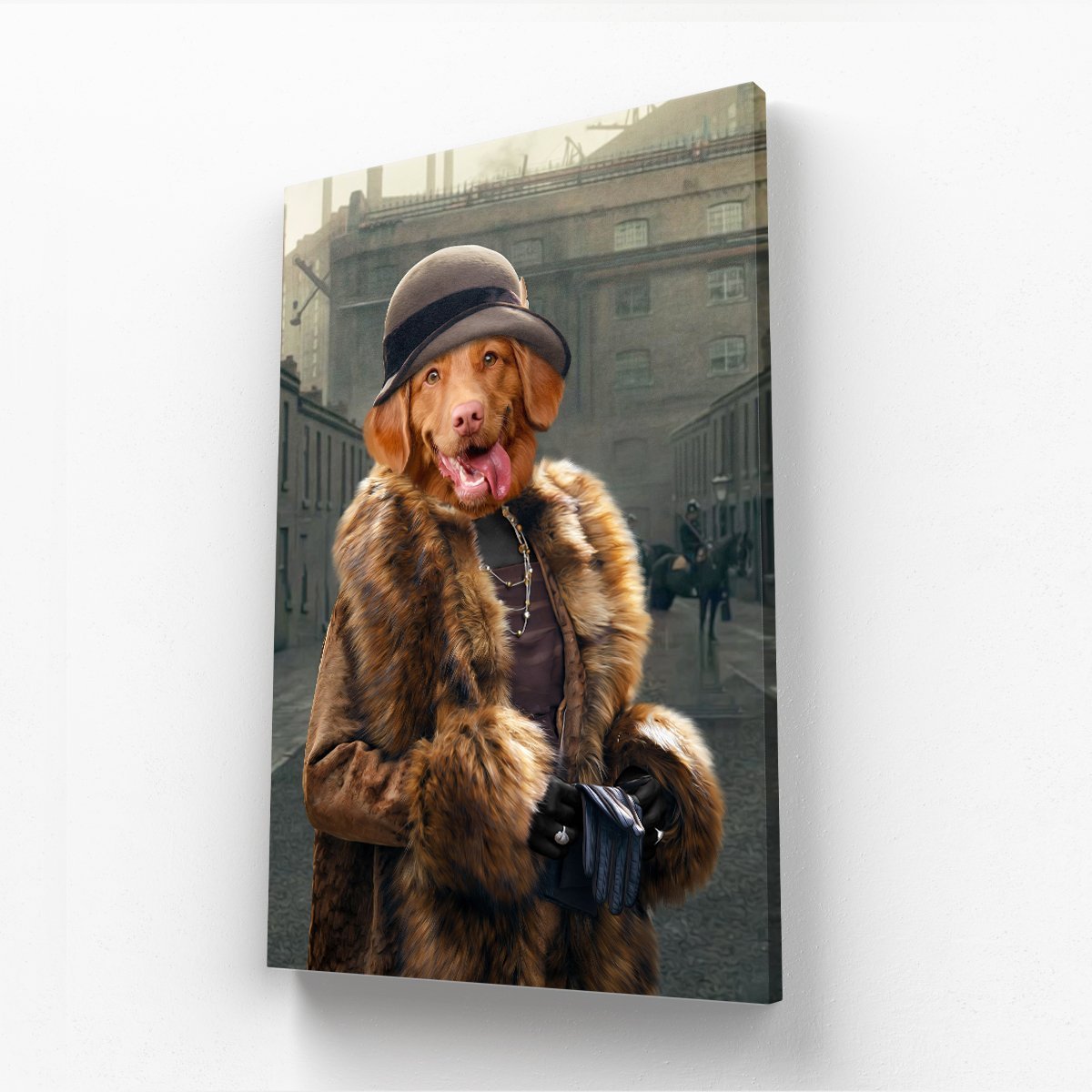 Peaky Blinders (Female): Custom Pet Canvas - Paw & Glory - #pet portraits# - #dog portraits# - #pet portraits uk#paw and glory, custom pet portrait canvas,dog picture canvas, dog canvas wall art, the pet on canvas, pet art canvas, personalised cat canvas