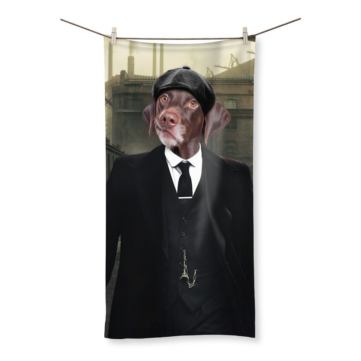 Peaky Blinders (Male): Custom Pet Towel - Paw & Glory - #pet portraits# - #dog portraits# - #pet portraits uk#Paw & Glory, pawandglory, dog astronaut photo, the admiral dog portrait, dog portraits singapore, drawing pictures of pets, the general portrait, for pet portraits, pet portraits,pet art Towel