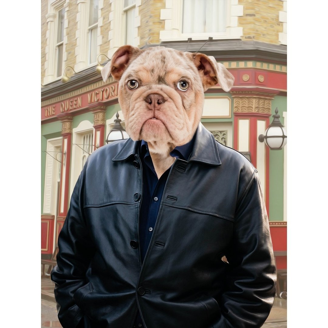 Phil Mitchell (Eastenders Inspired): Custom Digital Pet Portrait - Paw & Glory, pawandglory, pet portraits in oils, dog drawing from photo, professional pet photos, custom pet paintings, pictures for pets, dog portrait painting, pet portrait