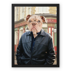 Phil Mitchell (Eastenders Inspired): Custom Pet Canvas - Paw & Glory - #pet portraits# - #dog portraits# - #pet portraits uk#paw and glory, pet portraits canvas,dog canvas, personalized dog and owner canvas uk, pet canvas uk, canvas of my dog, dog canvas wall art
