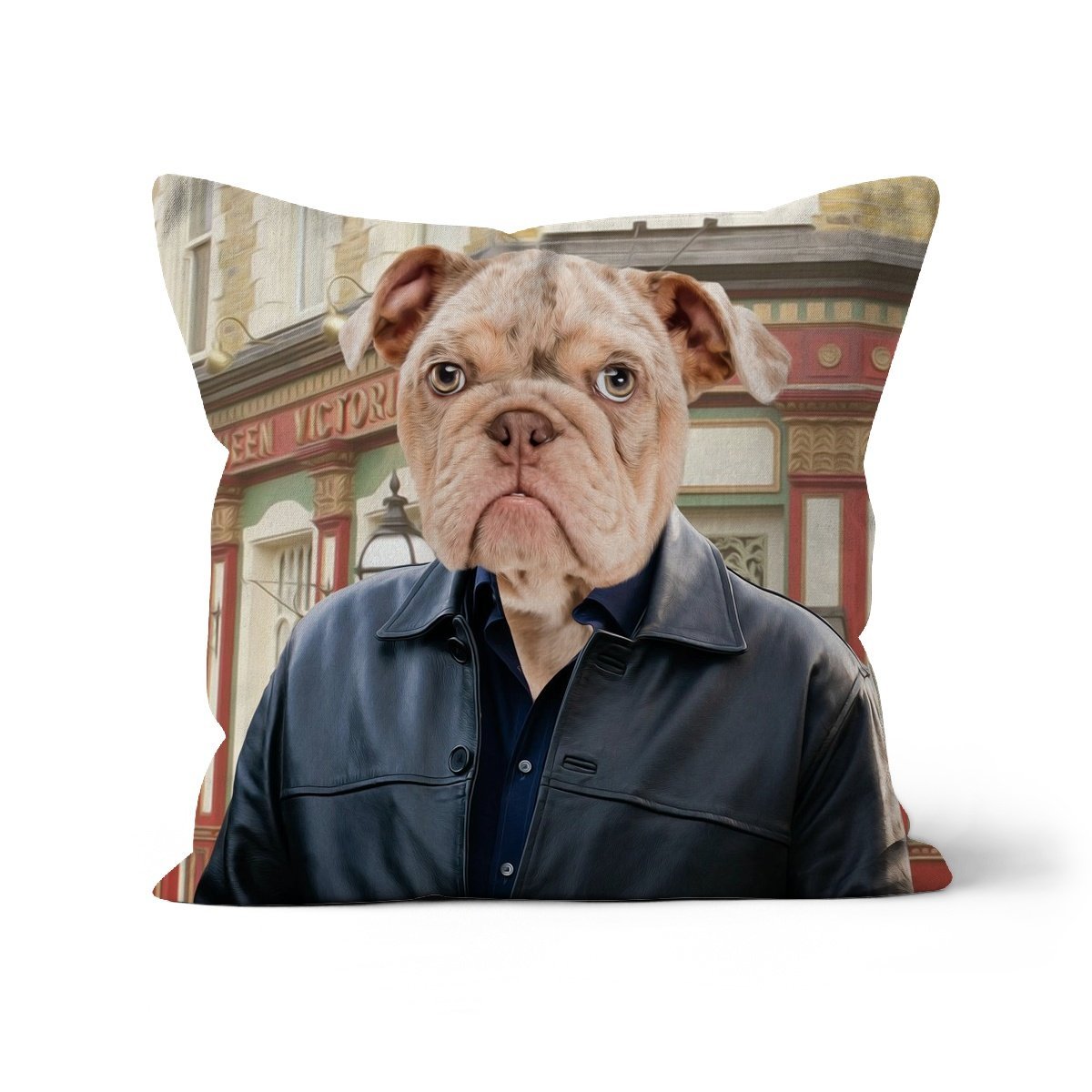Phil Mitchell (Eastenders Inspired): Custom Pet Cushion - Paw & Glory - #pet portraits# - #dog portraits# - #pet portraits uk#paw & glory, custom pet portrait pillow,pup pillows, pillows of your dog, pillow personalized, print pet on pillow, pet face pillow