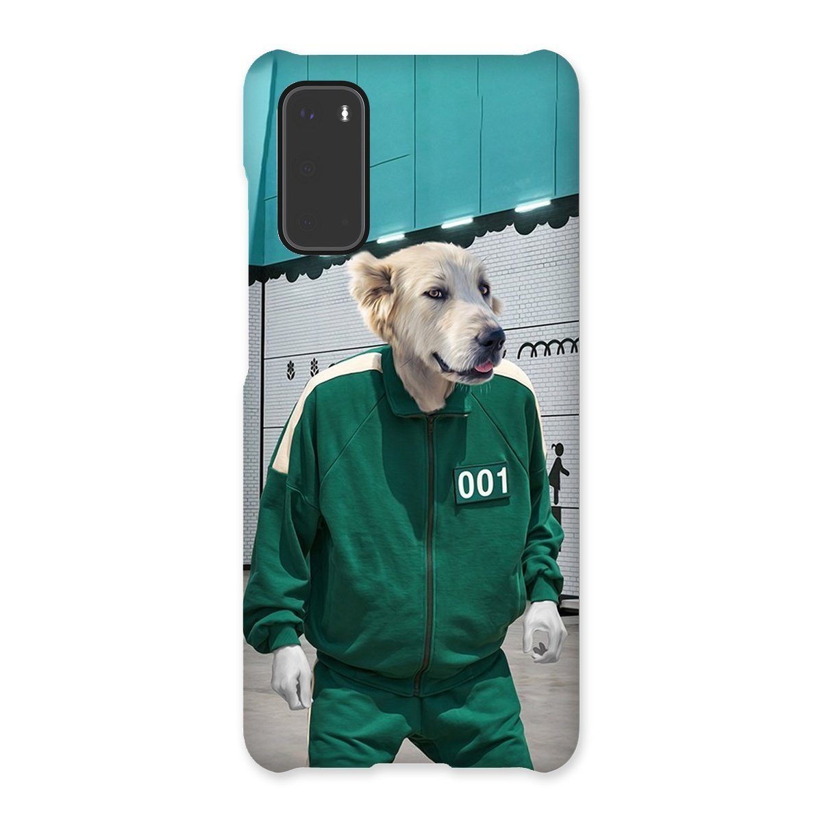 Player 101 (Squid Games Inspired): Custom Phone Case - Paw & Glory - paw and glory, phone case dog, personalised dog phone case uk, pet portrait phone case, pet art phone case, custom dog phone case, pet portrait phone case, Pet Portraits phone case,