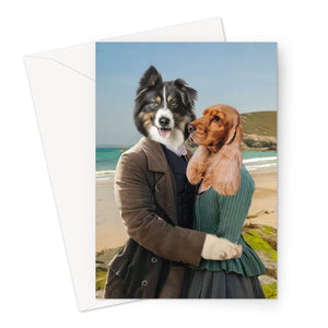 Poldark: Custom Pet Greeting Card - Paw & Glory - paw and glory, admiral pet portrait, custom pet paintings, animal portrait pictures, painting of your dog, hogwarts dog houses, aristocratic dog portraits, pet portraits