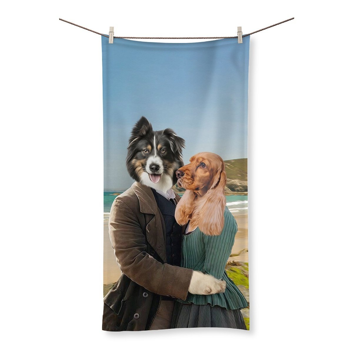 Poldark: Custom Pet Towel - Paw & Glory - #pet portraits# - #dog portraits# - #pet portraits uk#Paw & Glory, pawandglory, drawing pictures of pets, the admiral dog portrait, drawing pictures of pets, dog portraits colorful, personalized pet and owner canvas, best dog artists, pet portrait,pet art Towel