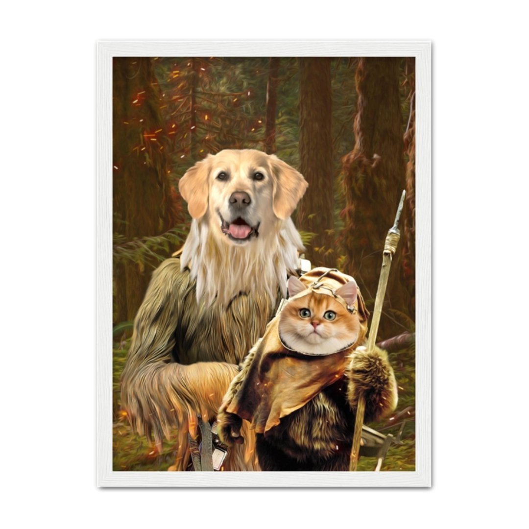 Print Your Digital 2 Pet Artwork On A Portrait - Paw & Glory, paw and glory, admiral dog portrait, drawing pictures of pets, paintings of pets from photos, painting of your dog, dog portraits as humans, draw your pet portrait, pet portraits