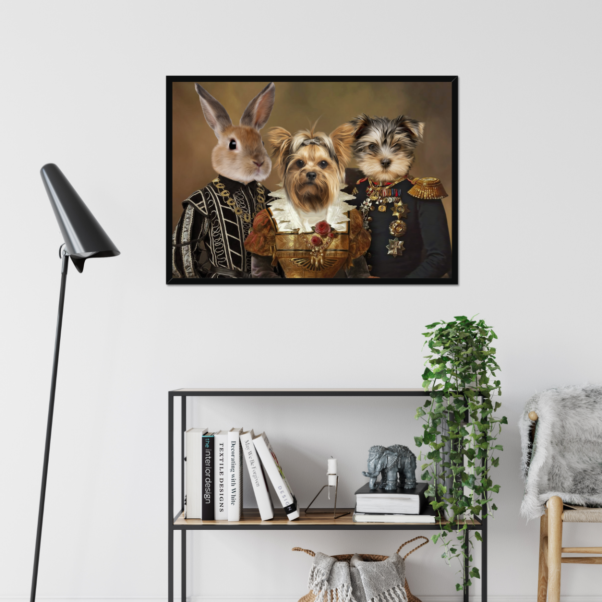 The Nobles: Custom Pet Framed Print - Paw & Glory, pawandglory, drawing pictures of pets, the admiral dog portrait, drawing pictures of pets, dog portraits colorful, personalized pet and owner canvas, best dog artists, pet portrait