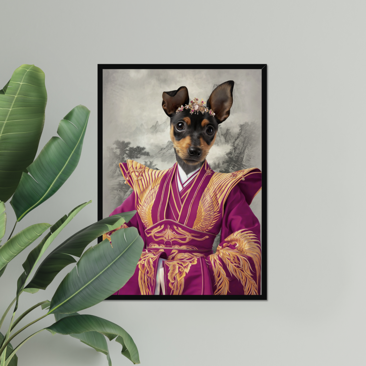 The Chinese Empress: Custom Pet Portrait - Paw & Glory, pawandglory, dog portrait background colors, dog astronaut photo, best dog artists, dog astronaut photo, dog drawing from photo, dog portrait images, pet portrait