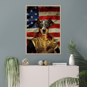 The Colonel USA Flag Edition: Custom Pet Portrait