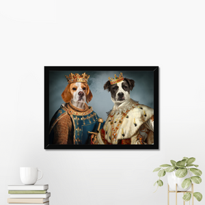 Paw & Glory, paw and glory, dog and couple portrait, funny dog paintings, the admiral dog portrait, admiral dog portrait, aristocratic dog portraits, custom dog painting, pet portraits