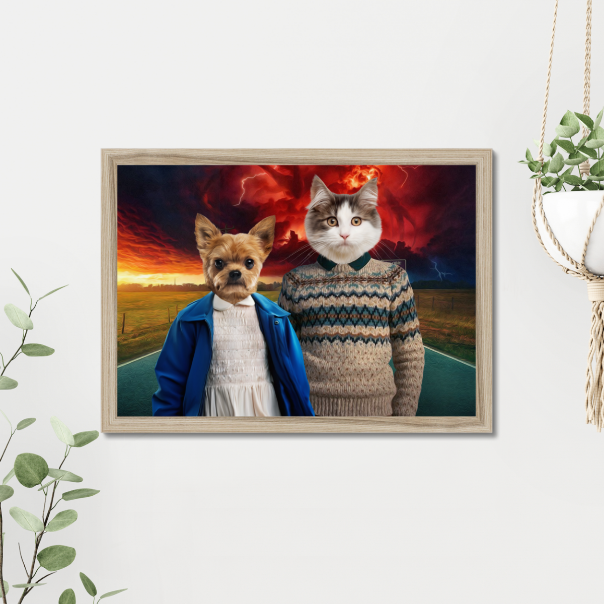 Stranger Things: Custom Pet Portrait - Paw & Glory, paw and glory, for pet portraits, the general portrait, funny dog paintings, professional pet photos, dog portraits as humans, in home pet photography, pet portrait