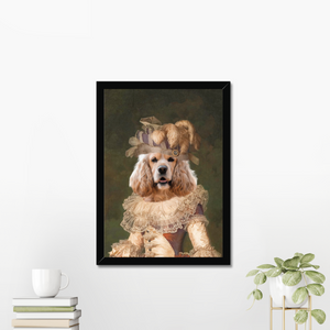 Marie Antoinette: Custom Digital Pet Portrait, pawandglory, personalized pet art, canvas pet portraits, painting pet, painting dog portraits, dog prints on canvas, pet paintings from photos,