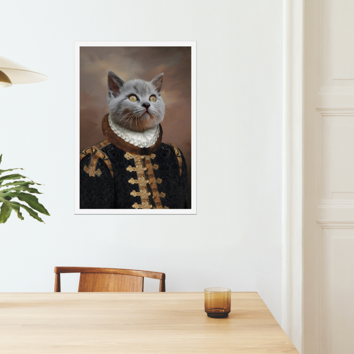 The Count: Custom Pet Poster - Paw & Glory - #pet portraits# - #dog portraits# - #pet portraits uk#Paw & Glory, paw and glory, crown and paw rabbit art paws pet portraits in oil etsy animal portrait custom pet oil painting, turn your cat into art pet portrait