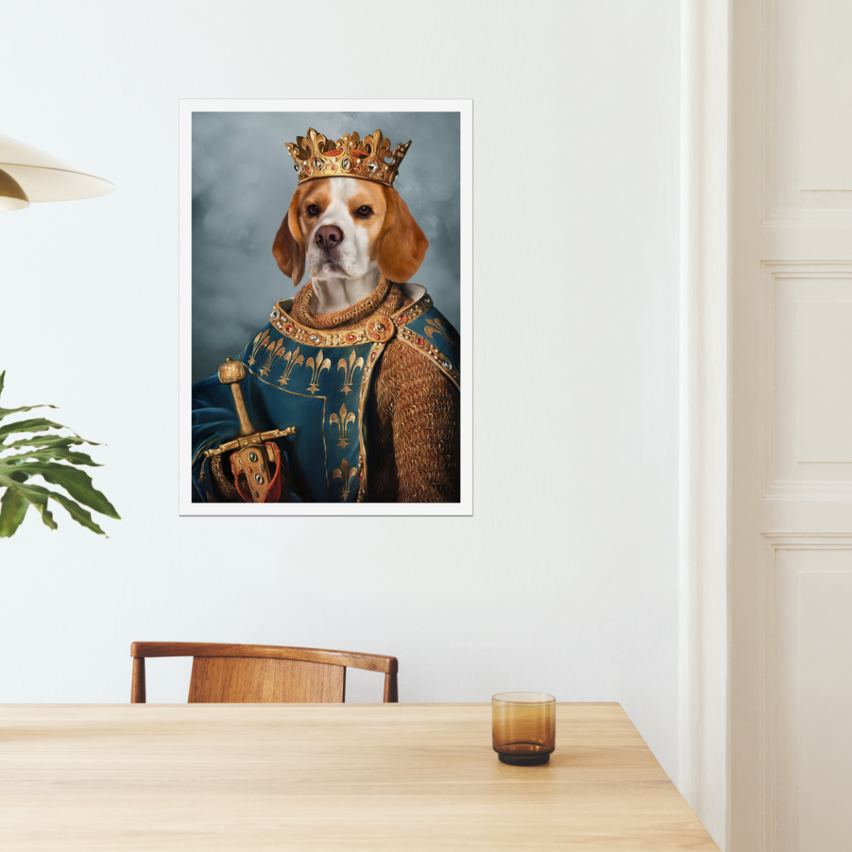 The Sovereign: Custom Pet Poster - Paw & Glory - #pet portraits# - #dog portraits# - #pet portraits uk#Paw & Glory, pawandglory, dog and couple portrait, original pet portraits, digital pet paintings, aristocratic dog portraits, small dog portrait, digital pet paintings, pet portrait