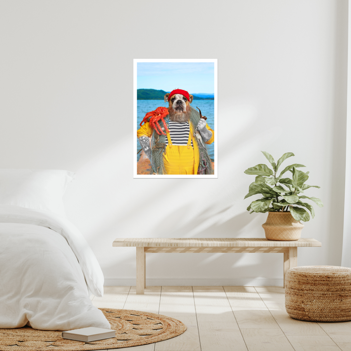 The Sailor: Custom Pet Poster - Paw & Glory - #pet portraits# - #dog portraits# - #pet portraits uk#Paw & Glory, pawandglory, pet portrait singapore, best dog artists, funny dog paintings, dog canvas art, custom pet portraits south africa, personalized pet and owner canvas, pet portrait