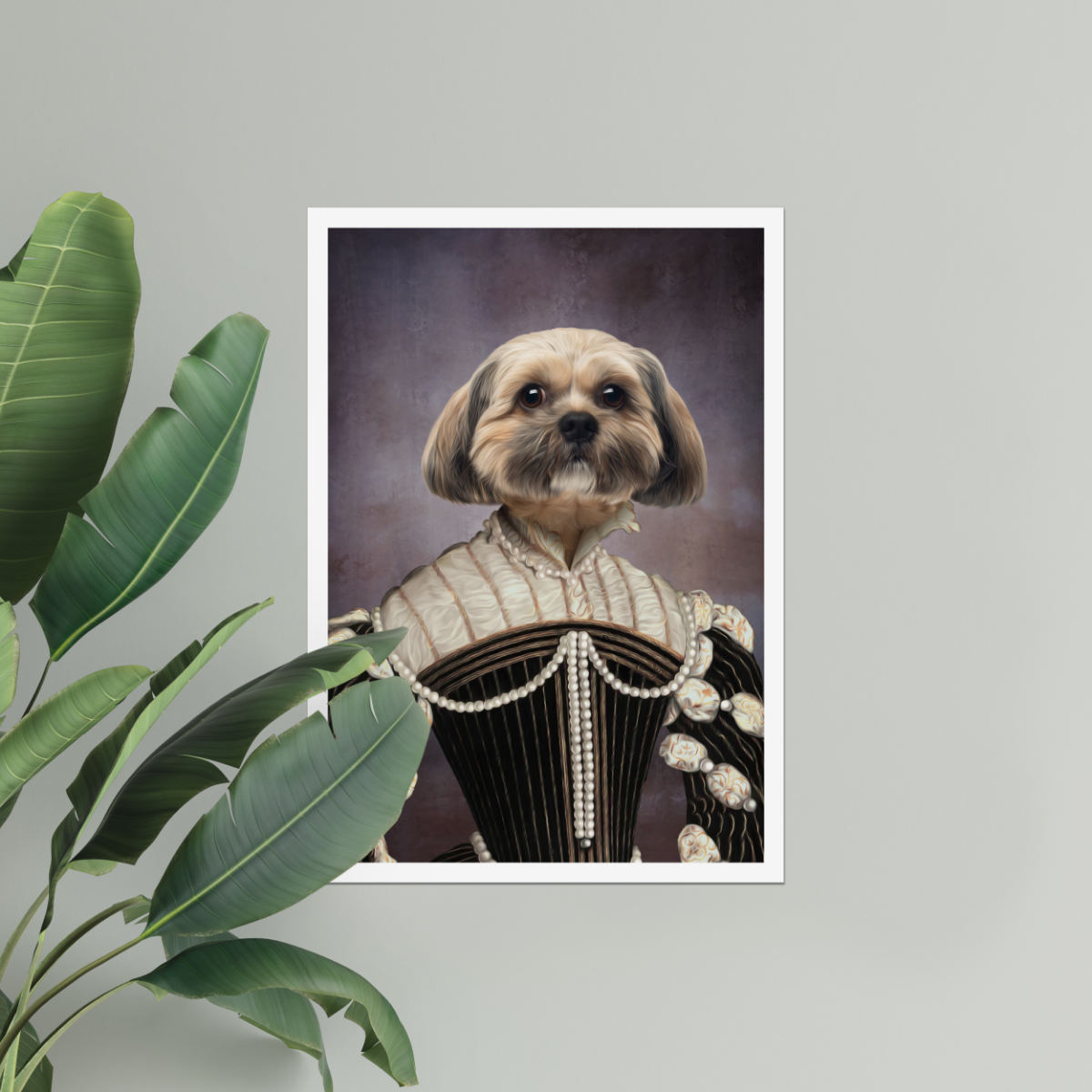 The Marquise: Custom Pet Poster - Paw & Glory - #pet portraits# - #dog portraits# - #pet portraits uk#Paw & Glory, pawandglory, custom pet painting, dog canvas art, paintings of pets from photos, custom dog painting, pet portraits, funny dog paintings, small dog portrait