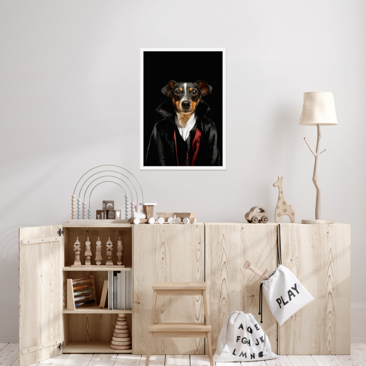 The Vampire: Custom Pet Poster - Paw & Glory - #pet portraits# - #dog portraits# - #pet portraits uk#Paw & Glory, paw and glory, dog drawing from photo, professional pet photos, animal portrait pictures, personalized dog portrait, royal cat portrait, in home pet photography, pet portraits