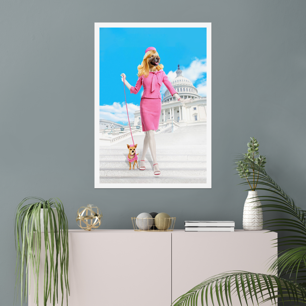 Legally Blonde: Custom Pet Fine Art Print - Paw & Glory - #pet portraits# - #dog portraits# - #pet portraits uk#Paw & Glory, pawandglory, best dog paintings, the admiral dog portrait, pictures for pets, original pet portraits, painting of your dog, admiral pet portrait, pet portrait
