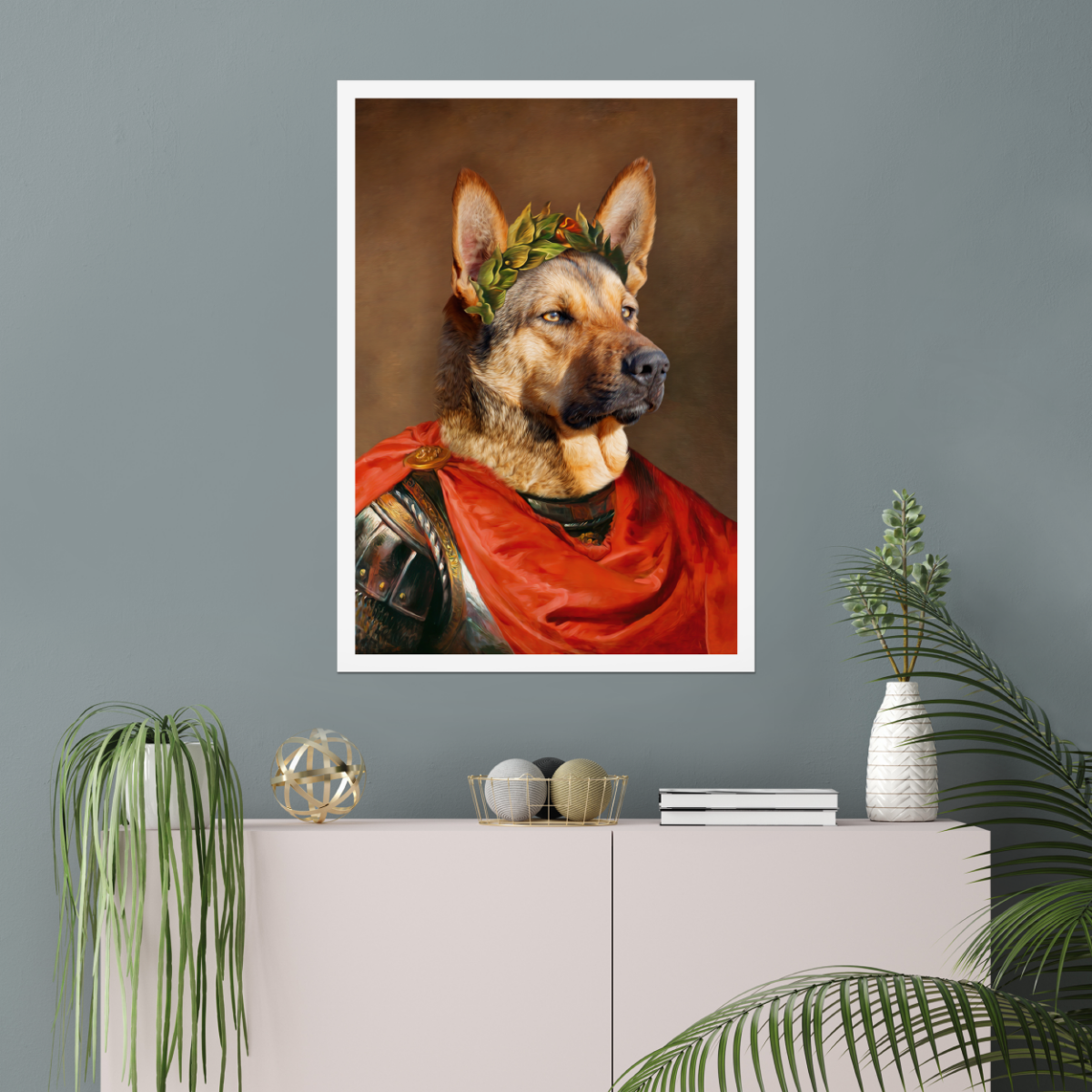 The Roman Emperor: Custom Pet Poster - Paw & Glory - #pet portraits# - #dog portraits# - #pet portraits uk#Paw & Glory, pawandglory, best dog artists, custom pet paintings, for pet portraits, dog portraits colorful, dog canvas art, custom pet painting, pet portraits