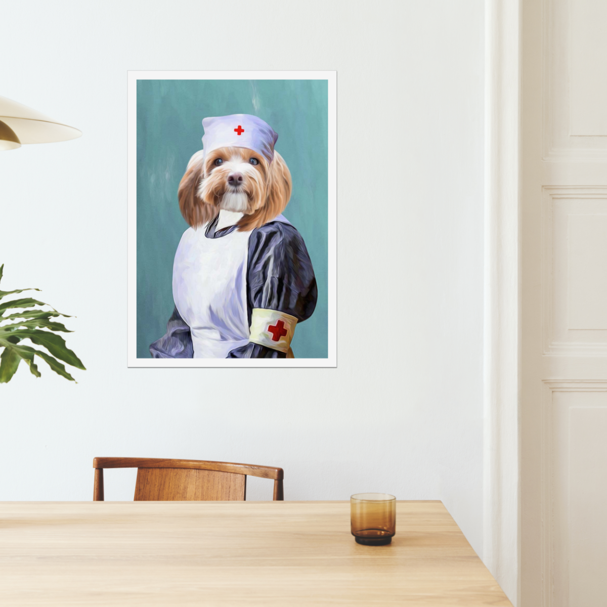 The Nurse: Custom Pet Poster - Paw & Glory - #pet portraits# - #dog portraits# - #pet portraits uk#Paw & Glory, paw and glory, the admiral dog portrait, drawing dog portraits, pet photo clothing, aristocrat dog painting, dog portraits singapore, pet portraits leeds, pet portrait