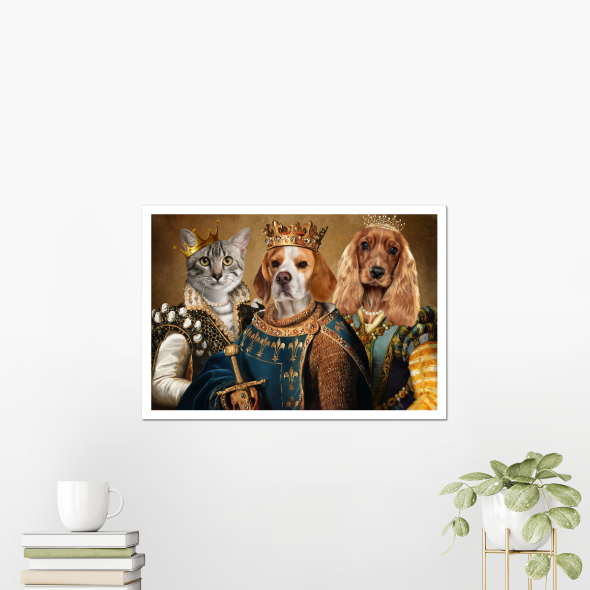 The Royals: Custom 3 Pet Poster - Paw & Glory - #pet portraits# - #dog portraits# - #pet portraits uk#Paw & Glory, pawandglory, pet portraits in oils, cat picture painting, cat picture painting, hogwarts dog houses, best dog artists, digital pet paintings, pet portraits