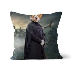 Professor Snape (Harry Potter Inspired): Custom Pet Cushion - Paw & Glory - #pet portraits# - #dog portraits# - #pet portraits uk#paw and glory, pet portraits cushion,dog on pillow, custom cat pillows, pet pillow, custom pillow of pet, pillow personalized