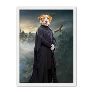 Professor Snape (Harry Potter Inspired): Custom Pet Portrait - Paw & Glory, paw and glory, pet portraits black and white, drawing dog portraits, the general portrait, aristocratic dog portraits, dog portraits colorful, the general portrait, pet portraits