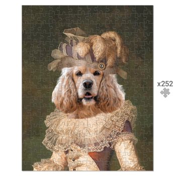 Marie Antoinette: Custom Pet Puzzle, Paw & Glory,paw and glory, personalised Puzzle pet portraits, painting of dog, custom pet paintings, dog puzzle art  paintings of pets from photos,