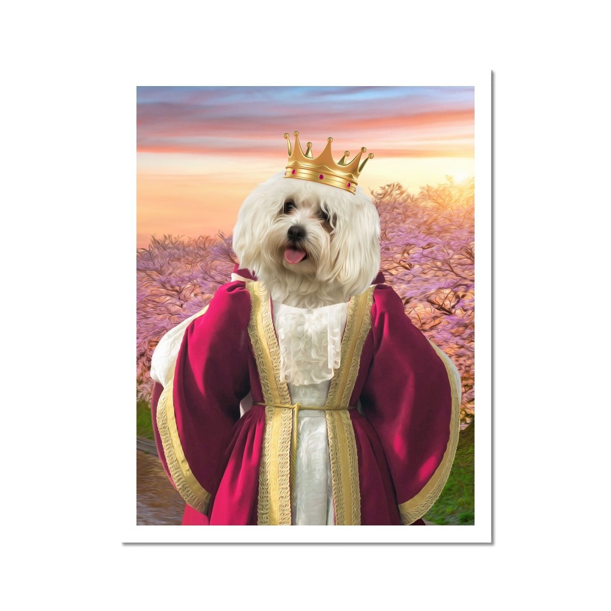 Queen Anne: Custom Pet Poster - Paw & Glory - #pet portraits# - #dog portraits# - #pet portraits uk#Paw & Glory, paw and glory, my pet painting, dog portraits colorful, my pet painting, pet photo clothing, pet portraits, paintings of pets from photos, pet portraits