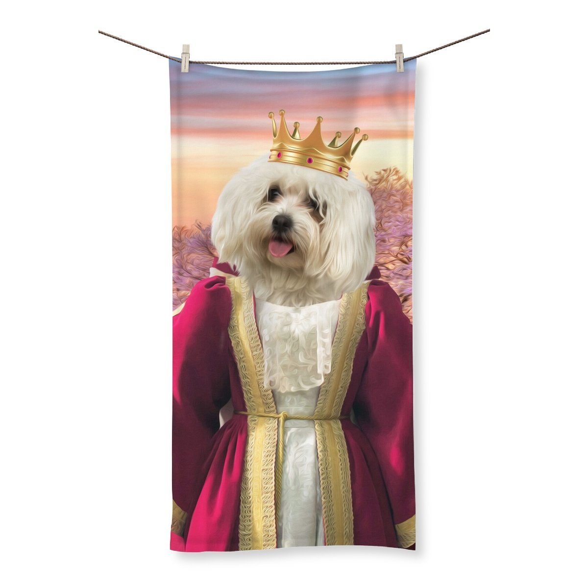 Queen Anne: Custom Pet Towel - Paw & Glory - #pet portraits# - #dog portraits# - #pet portraits uk#Paw & Glory, paw and glory, pictures for pets, custom pet paintings, dog portrait painting, funny dog paintings, dog portrait painting, the general portrait, pet portraits,pet portraits Towel