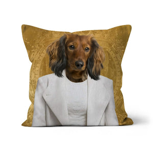Queen Of The South: Custom Pet Cushion - Paw & Glory - #pet portraits# - #dog portraits# - #pet portraits uk#paw & glory, pet portraits pillow,dog on pillow, custom cat pillows, pet pillow, custom pillow of pet, pillow personalized