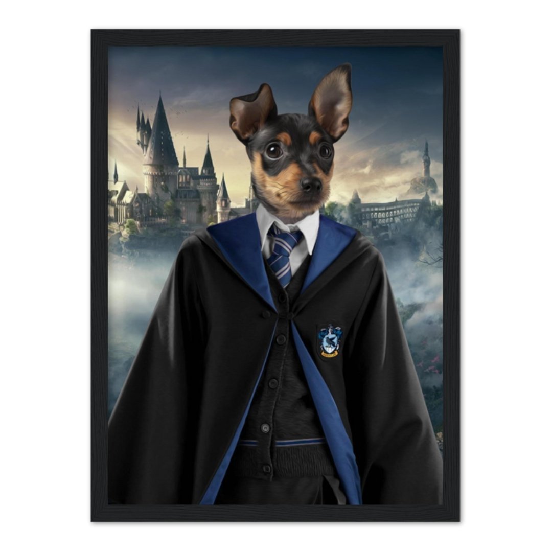 Ravenclaw (Harry Potter Inspired): Custom Pet Portrait - Paw & Glory, paw and glory, nasa dog portrait, in home pet photography, small dog portrait, dog portraits colorful, for pet portraits, dog portraits admiral, pet portraits