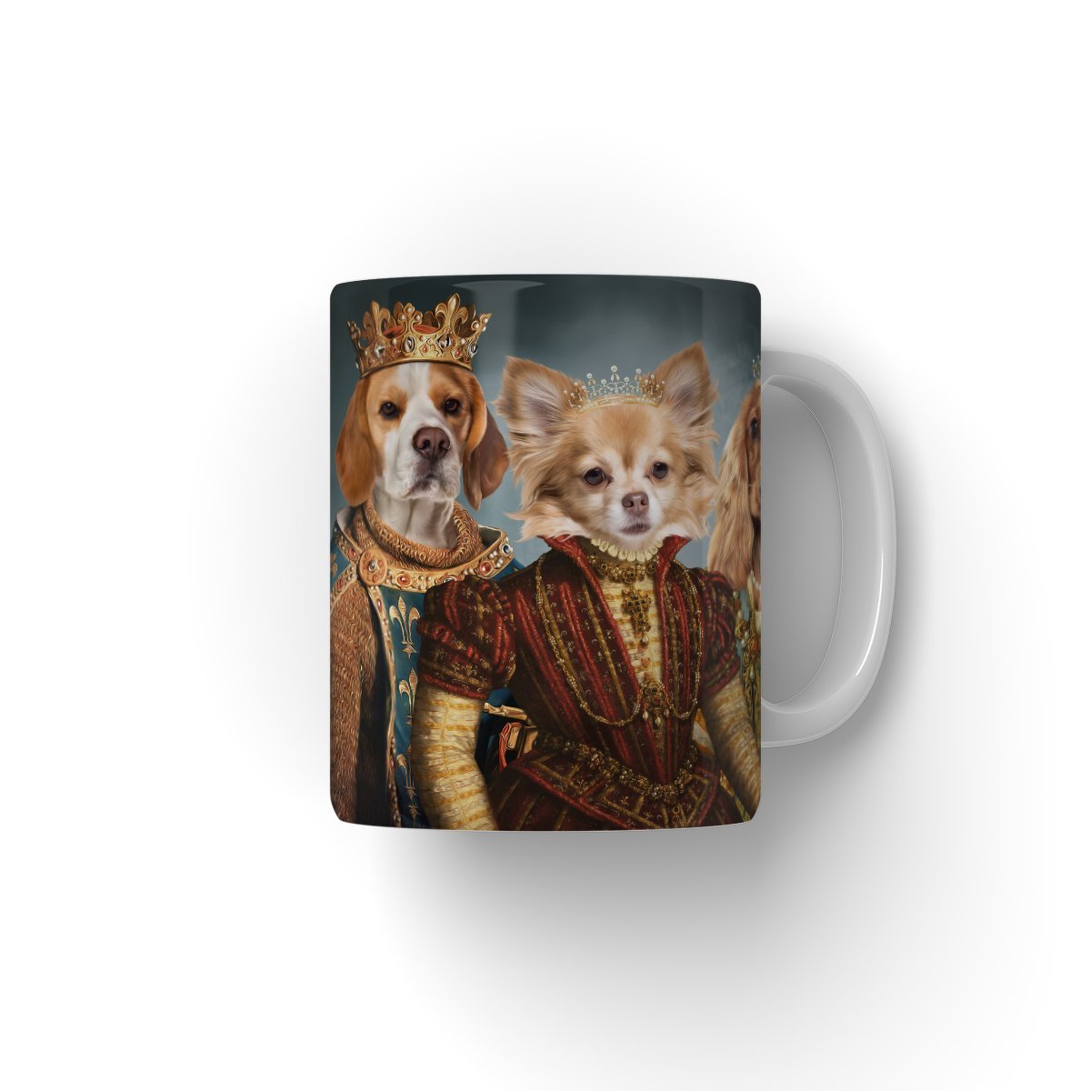 Royal Pops & Princesses: Custom 4 Pet Mug - Paw & Glory - #pet portraits# - #dog portraits# - #pet portraits uk#paw and glory, pet portraits Mug,puppy mug, dog face mugs, mugs with dogs on them, dog picture coffee mugs, custom dog mug