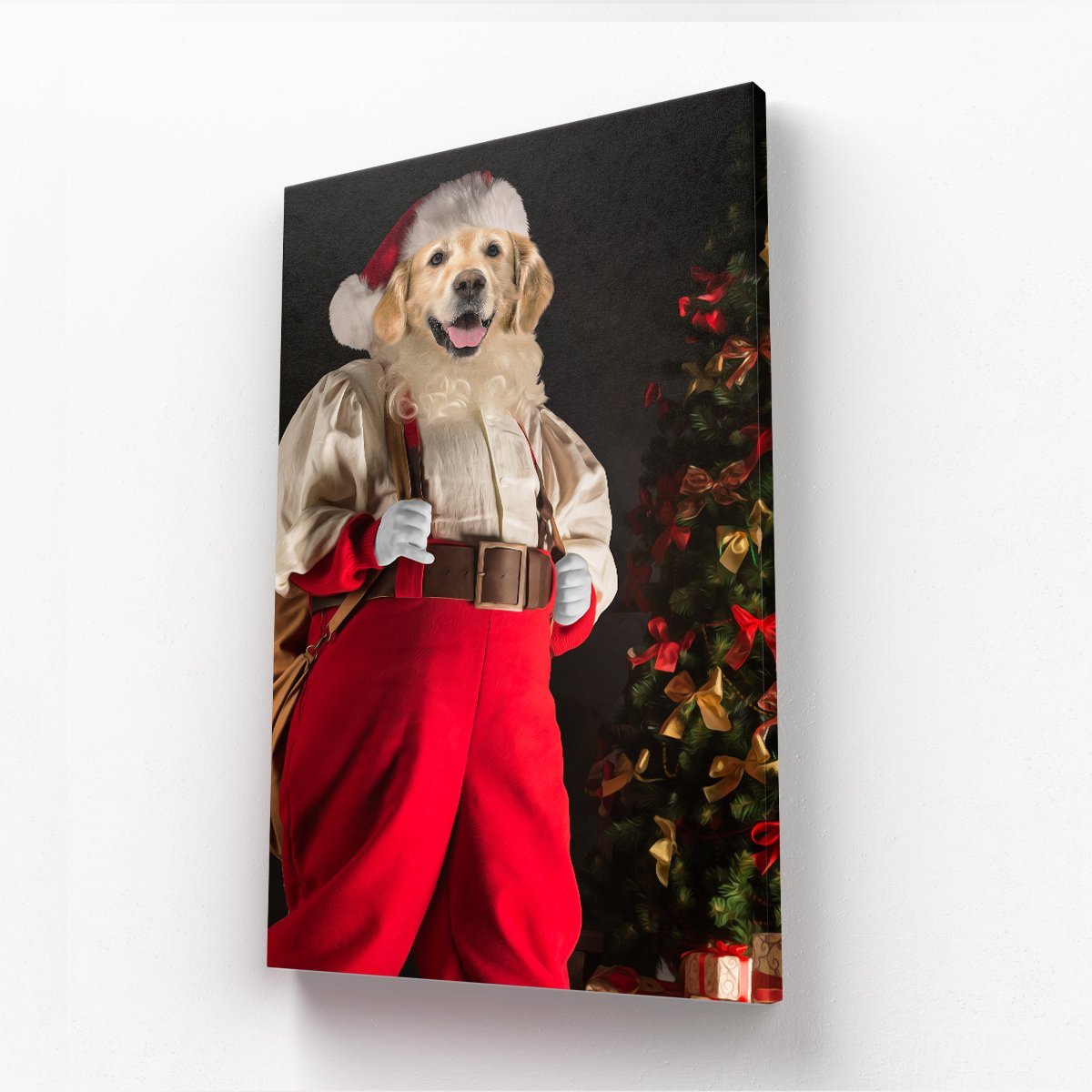 Santa Paws: Custom Pet Canvas - Paw & Glory - #pet portraits# - #dog portraits# - #pet portraits uk#paw & glory, custom pet portrait canvas,pet on canvas, personalized pet canvas art, pet on canvas reviews, personalized dog canvas art, the pet on canvas reviews