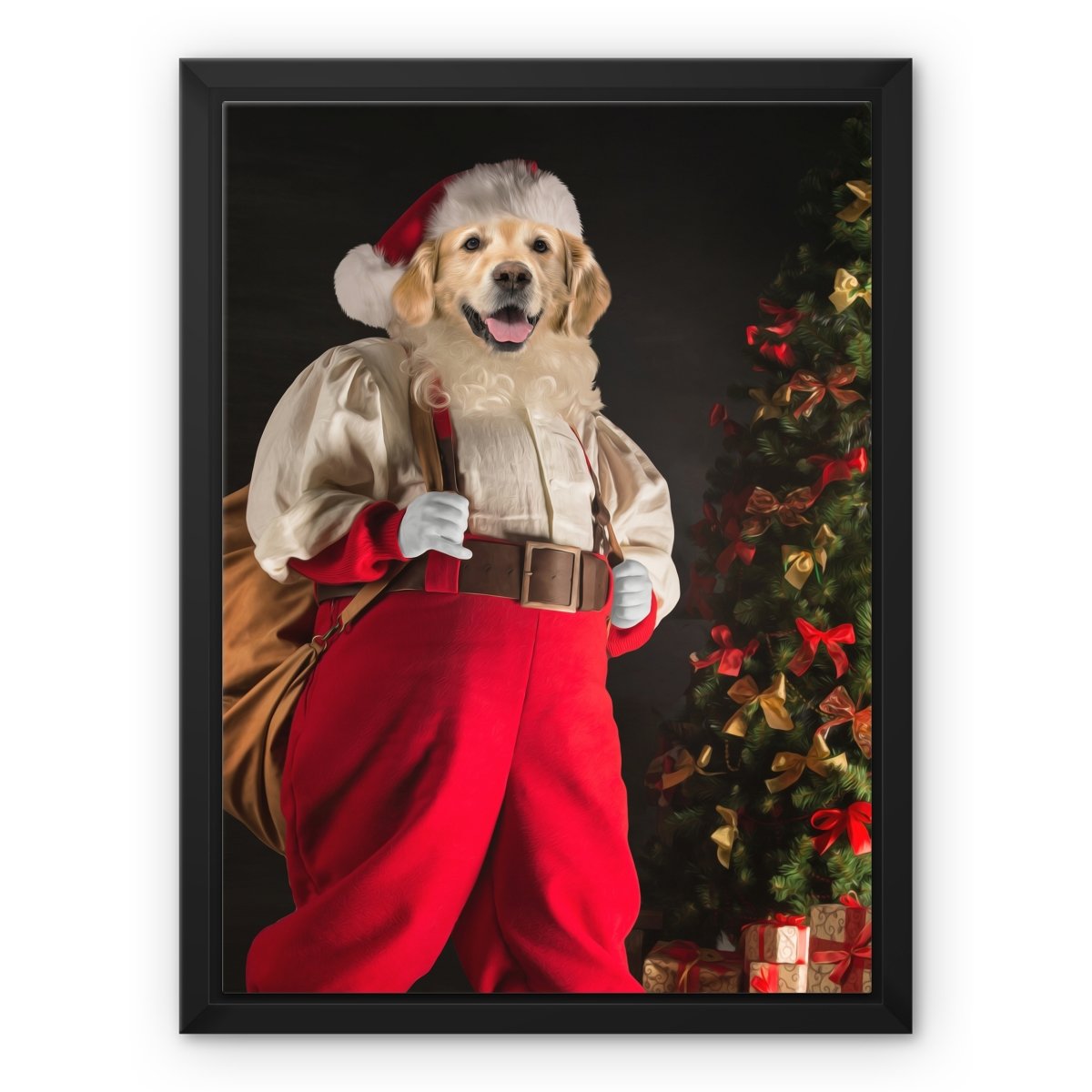 Santa Paws: Custom Pet Canvas - Paw & Glory - #pet portraits# - #dog portraits# - #pet portraits uk#paw & glory, custom pet portrait canvas,pet on canvas, personalized pet canvas art, pet on canvas reviews, personalized dog canvas art, the pet on canvas reviews