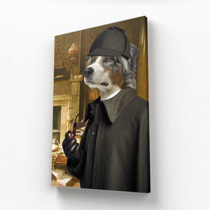 Sherlock Holmes: Custom Pet Canvas - Paw & Glory - #pet portraits# - #dog portraits# - #pet portraits uk#paw & glory, pet portraits canvas,pet on canvas uk, dog photo on canvas, pet canvas print, dog canvas art custom, custom pet art canvas