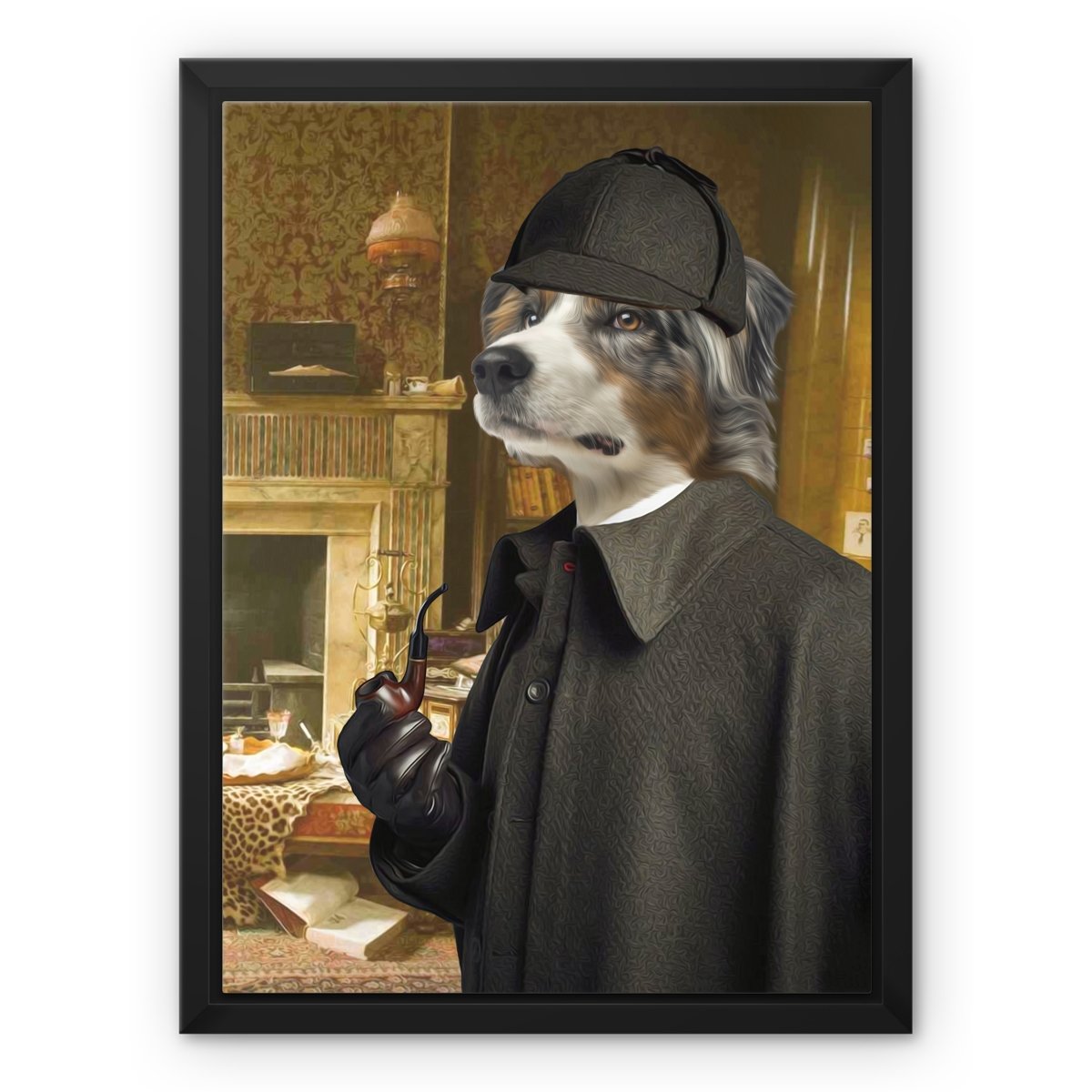 Sherlock Holmes: Custom Pet Canvas - Paw & Glory - #pet portraits# - #dog portraits# - #pet portraits uk#paw & glory, pet portraits canvas,pet on canvas uk, dog photo on canvas, pet canvas print, dog canvas art custom, custom pet art canvas