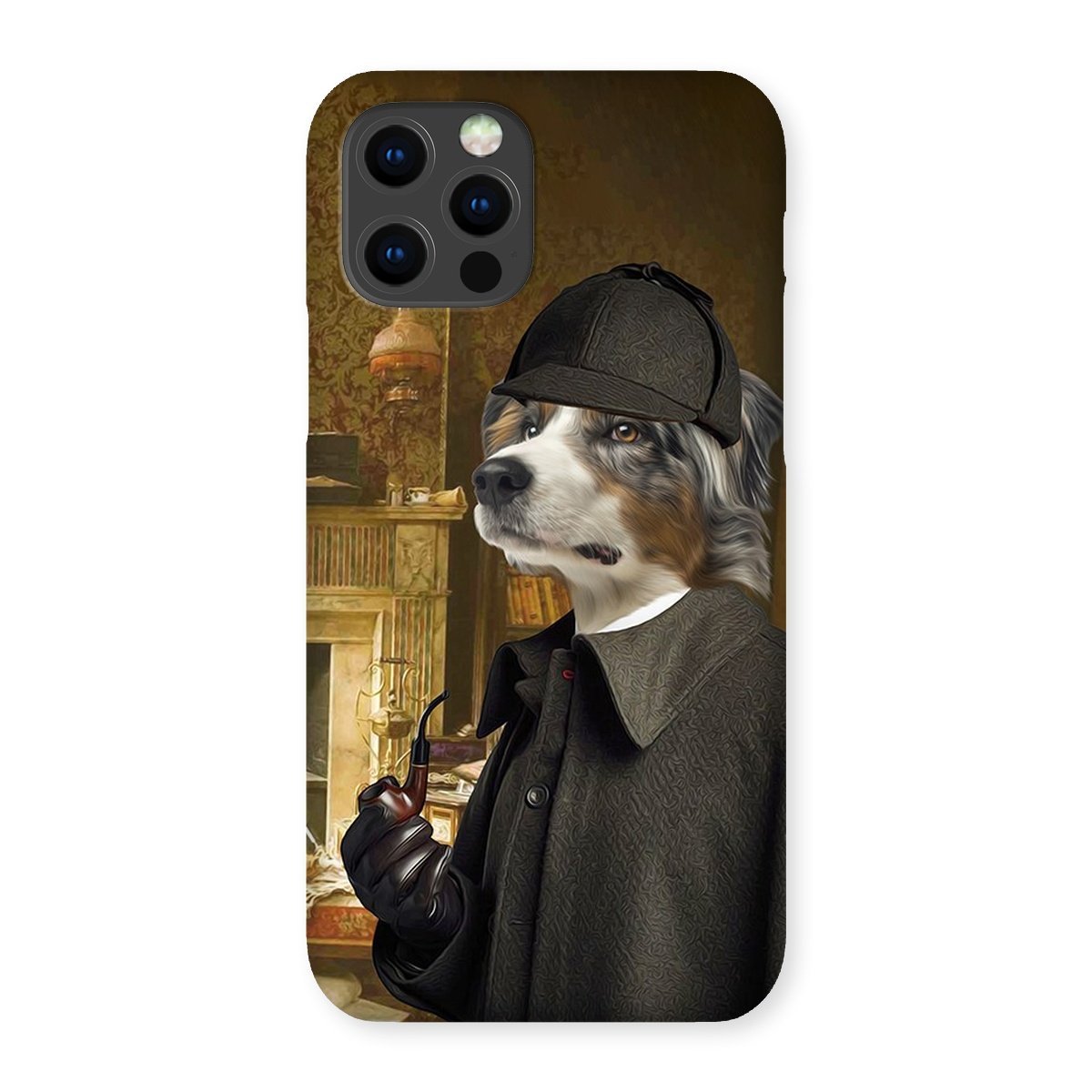 Sherlock Holmes: Custom Pet Phone Case - Paw & Glory - pawandglory, pet phone case, pet art phone case, phone case dog, puppy phone case, dog phone case custom, personalised dog phone case uk, Pet Portraits phone case,