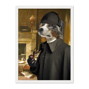 Sherlock Holmes: Custom Pet Portrait - Paw & Glory, paw and glory, custom dog painting, animal portrait pictures, funny dog paintings, small dog portrait, paintings of pets from photos, pet portrait