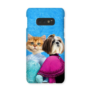 Snow Sisters (Frozen Inspired): Custom Pet Phone Case - Paw & Glory - paw and glory, dog portrait phone case, pet portrait phone case uk, personalised dog phone case, custom cat phone case, personalised cat phone case, personalised puppy phone case, Pet Portrait phone case,