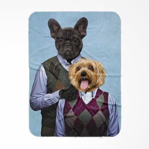 Step Doggo's: Custom Pet Blanket - Paw & Glory - #pet portraits# - #dog portraits# - #pet portraits uk#Pawandglory, Pet art blanket,pet art blanket, custom pet portrait, art pet portraits, fancy dog picture, artist dog portraits,