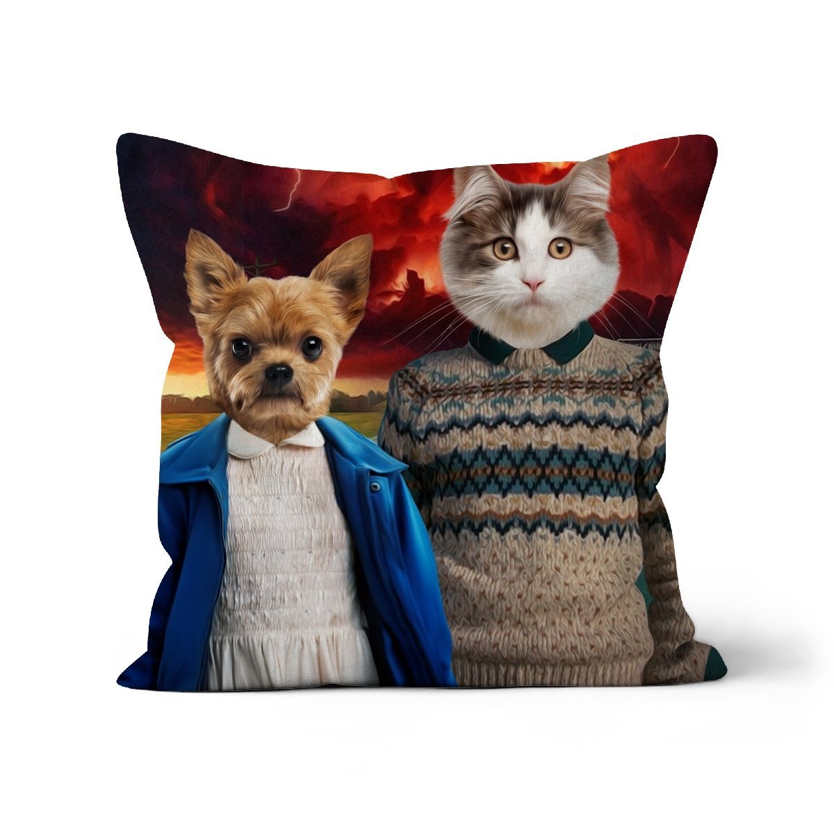 Stranger Things: Custom Pet Cushion - Paw & Glory - #pet portraits# - #dog portraits# - #pet portraits uk#paw and glory, custom pet portrait cushion,print pet on pillow, custom cat pillows, pet face pillow, pet print pillow, dog on pillow