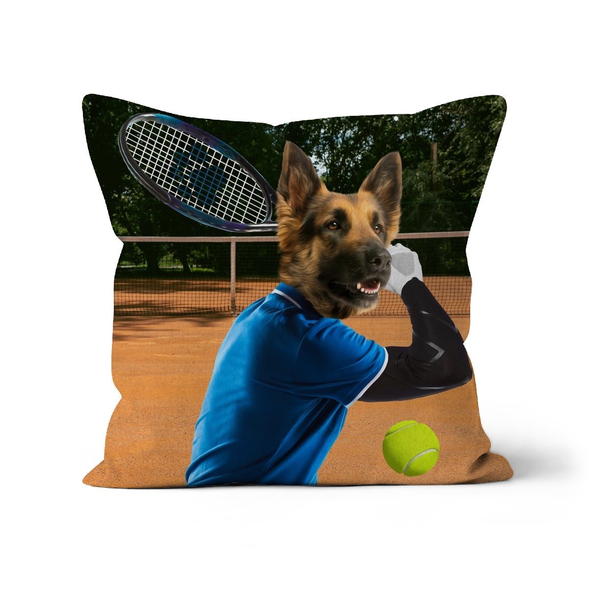 Tennis Icon: Custom Pet Cushion - Paw & Glory - #pet portraits# - #dog portraits# - #pet portraits uk#paw and glory, pet portraits cushion,pillow personalized, pet pillow, pillow custom, personalised dog pillows, personalised pet pillows