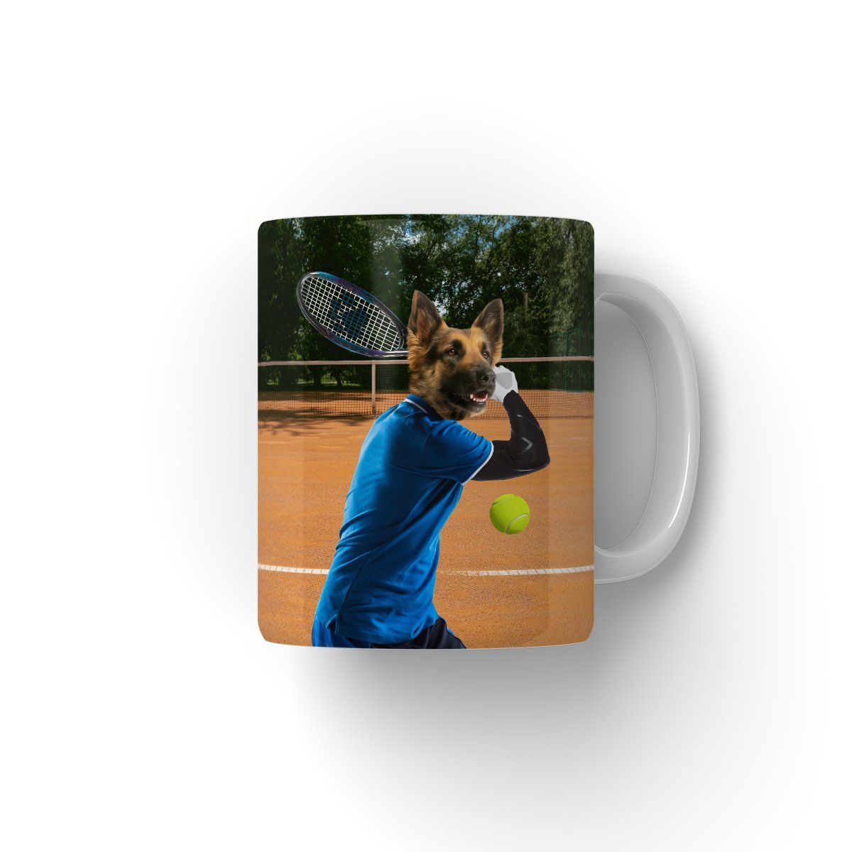 Tennis Icon: Custom Pet Mug - Paw & Glory - #pet portraits# - #dog portraits# - #pet portraits uk#paw & glory, custom pet portrait Mug,dog lover mugs, dog person mug, personalized coffee mug with dogs, face on mug, dog picture coffee mugs