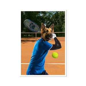 Tennis Icon: Custom Pet Portrait - Paw & Glory, paw and glory, for pet portraits, painting of your dog, professional pet photos, best dog paintings, animal portrait pictures, hogwarts dog houses, pet portrait