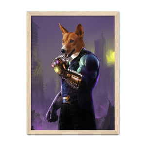 Thanos (Marvel Inspired): Custom Pet Portrait - Paw & Glory, paw and glory, funny dog paintings, drawing pictures of pets, dog portraits singapore, minimal dog art, pet photo clothing, animal portrait pictures, pet portrait