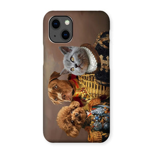 The 3 Brothers In Arms: Custom Pet Phone Case - Paw & Glory - pawandglory, personalised pet phone case, personalised iphone 11 case dogs, pet art phone case, personalized iphone 11 case dogs, puppy phone case, iphone 11 case dogs, Pet Portraits phone case,